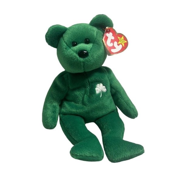 Erin the Bear TY Beanie Baby Shamrock 1997 Retired - Picture 2 of 4